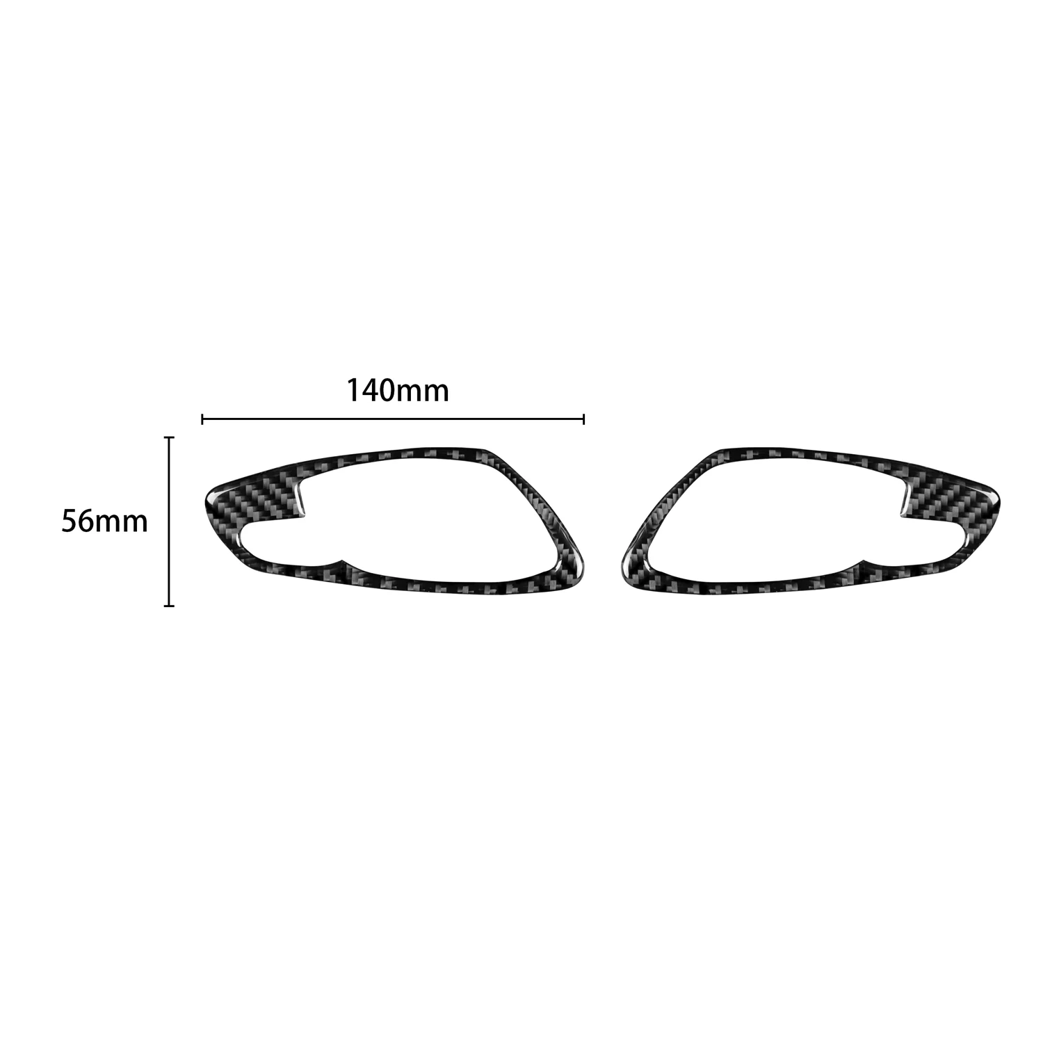 2pcs For BMW Z4 E85 E86 2003-2008 Accessories Carbon Fiber Interior Car Door Handle Cover Door Bowl Frame Sticker Trim - view 6