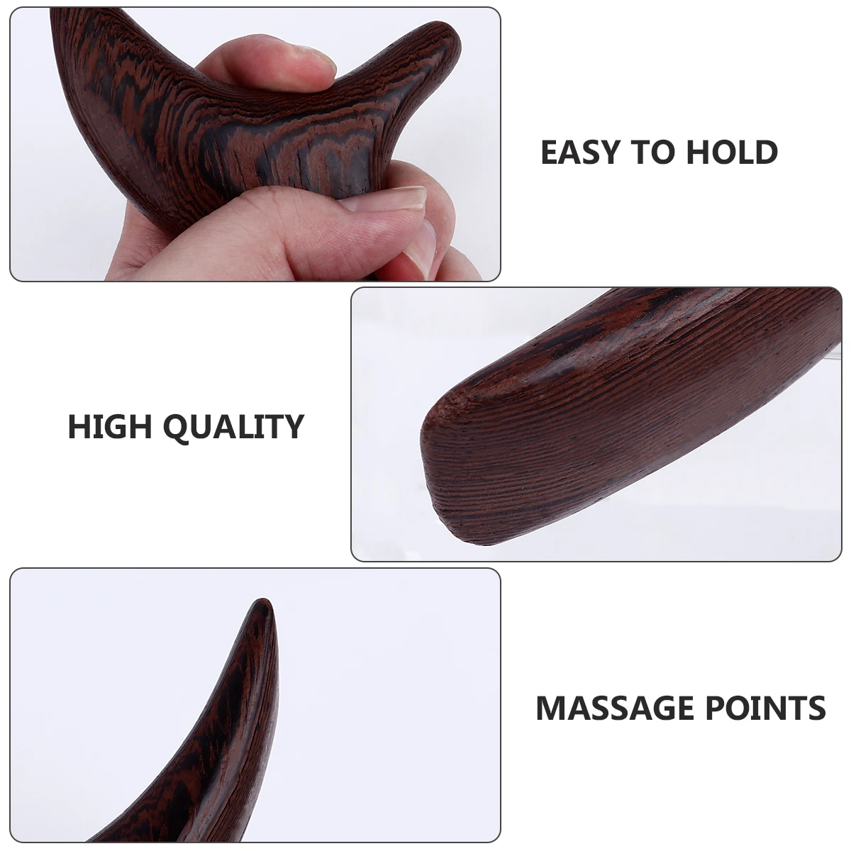 

Foot Massager Wood Guasha Board Scraping Trigger Point Feet Tool Triangle Wooden Acupuncture Natural Safe Easy Hold Apply