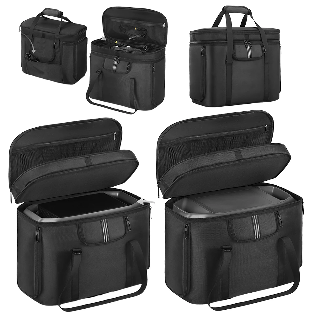 Carrying Case Protective Case Waterproof  with Shoulder Strap & Handle for Ecoflow Delta 3 Plus/Solar Generator Delta 2