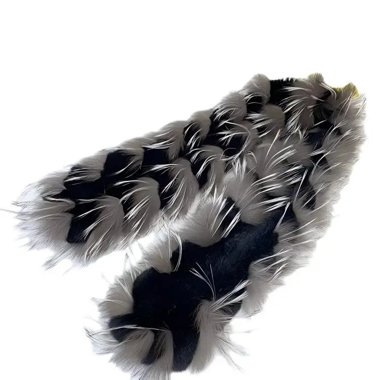 رخيصة بيع المرأة حقيقية ريكس الأرنب الفراء محبوك الأوشحة مع وشاح الفراء الثعلب تقليم #5