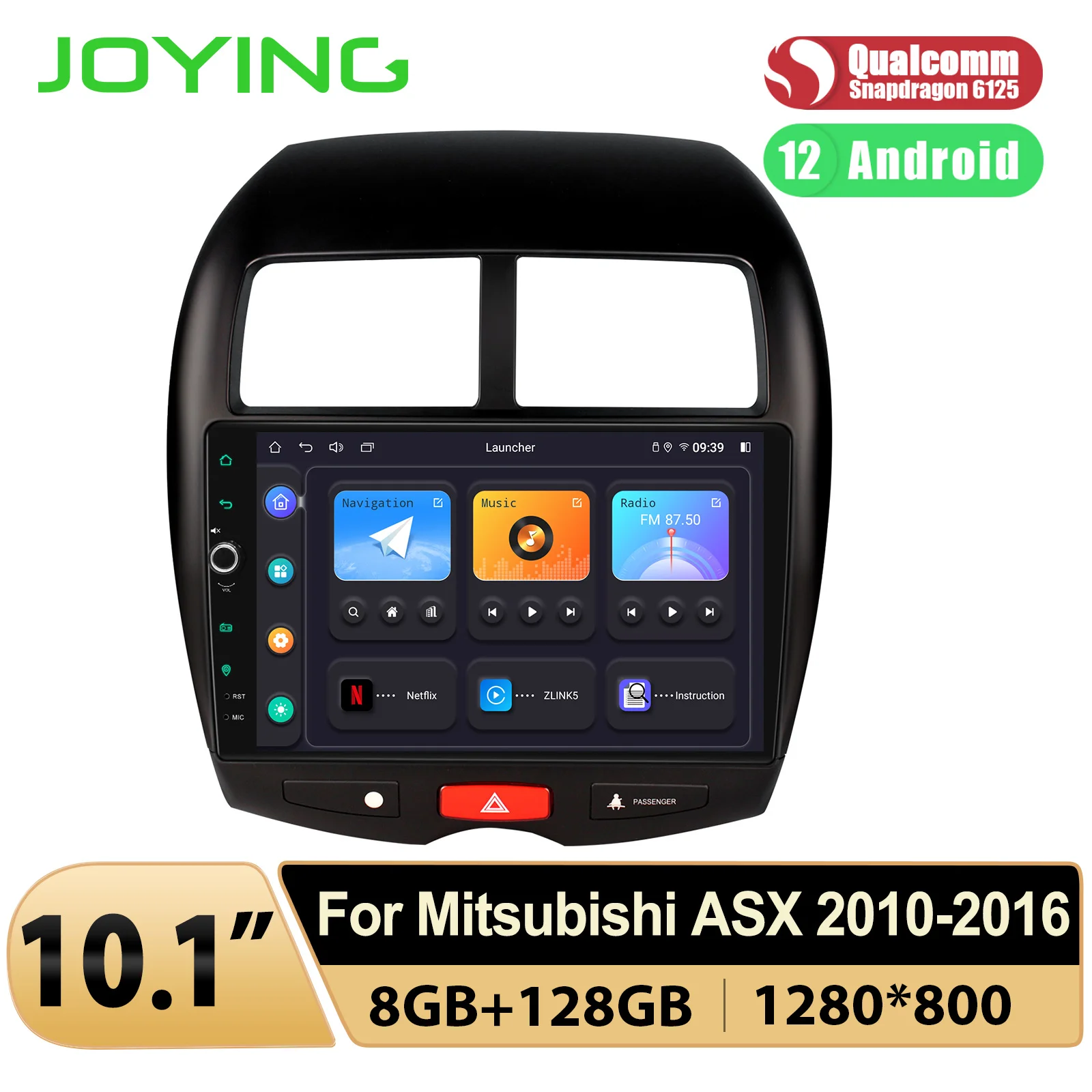 

Joying 10.1 Inch Autoradio Car Navigation Car Radio Stereo for Mitsubishi ASX 2010-2016 With Apple Carplay Android Auto