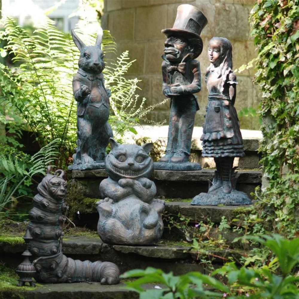 Hatter Garden Resin Set Statue Ornaments Crafts Garden Home Decoration