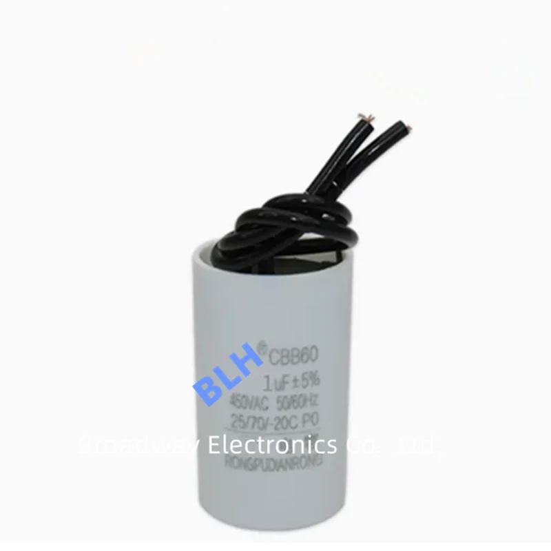 CBB60 running capacitor is used for circulating water pump oxygen machine hang fireplace 450V 2.5UF 3UF 4UF 5UF 6UFcapacitance