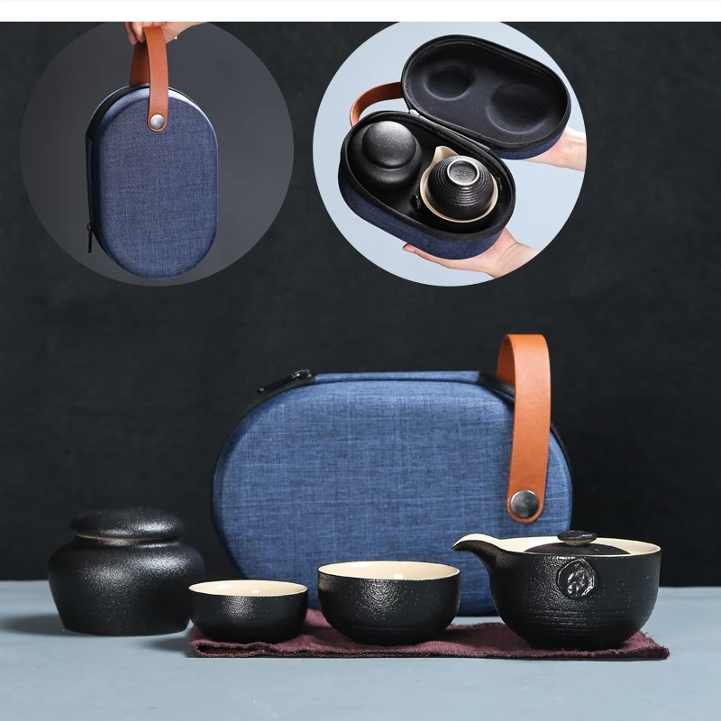 

Художественный керамический портативный набор для гостей, один горшок, чашки для офиса