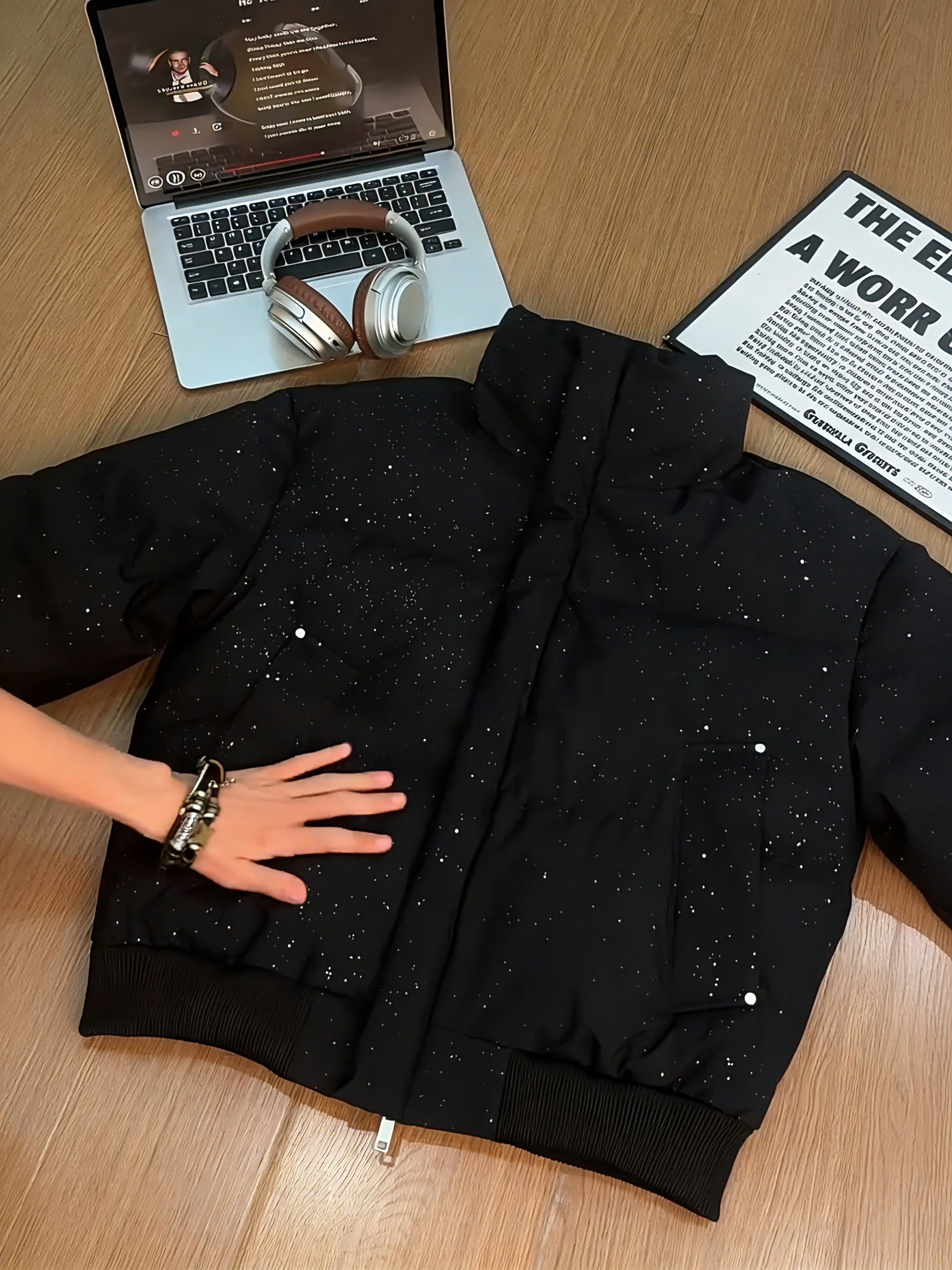 

Мужская черная утепленная хлопковая куртка-пуховик для активного отдыха, теплая зимняя, морозостойкая, с воротником-стойкой, молодежная, популярная модель