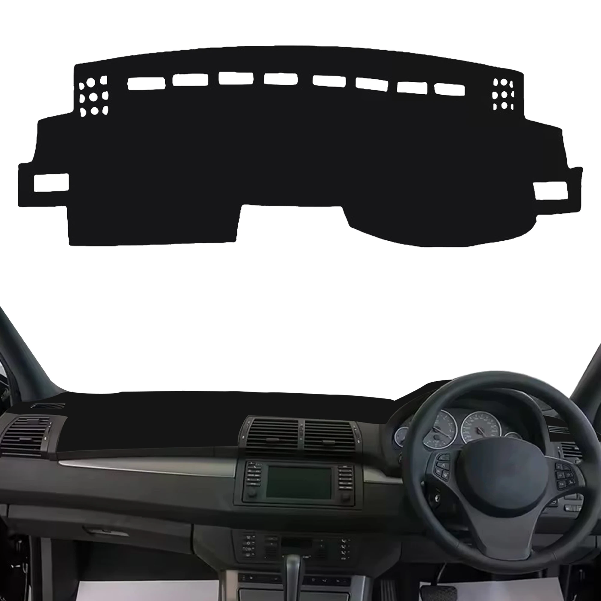 for BMW X5 E53 1999 2000-2006 Anti-Glare Dashmat Dashboard Cover Dash Mat Sun Block Anti-UV Non-Slip Car Protector Mat