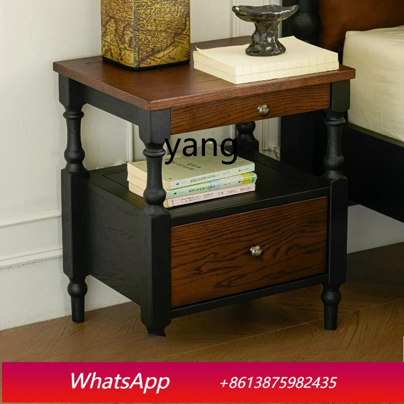 LMM bedside table retro solid wood master bedroom small apartment