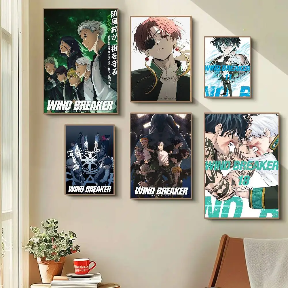 Anime WIND BREAKER Cartoon Anime Poster Watercolor Art Kids Room Decoration Wall Hanging Painting Kids Gift
