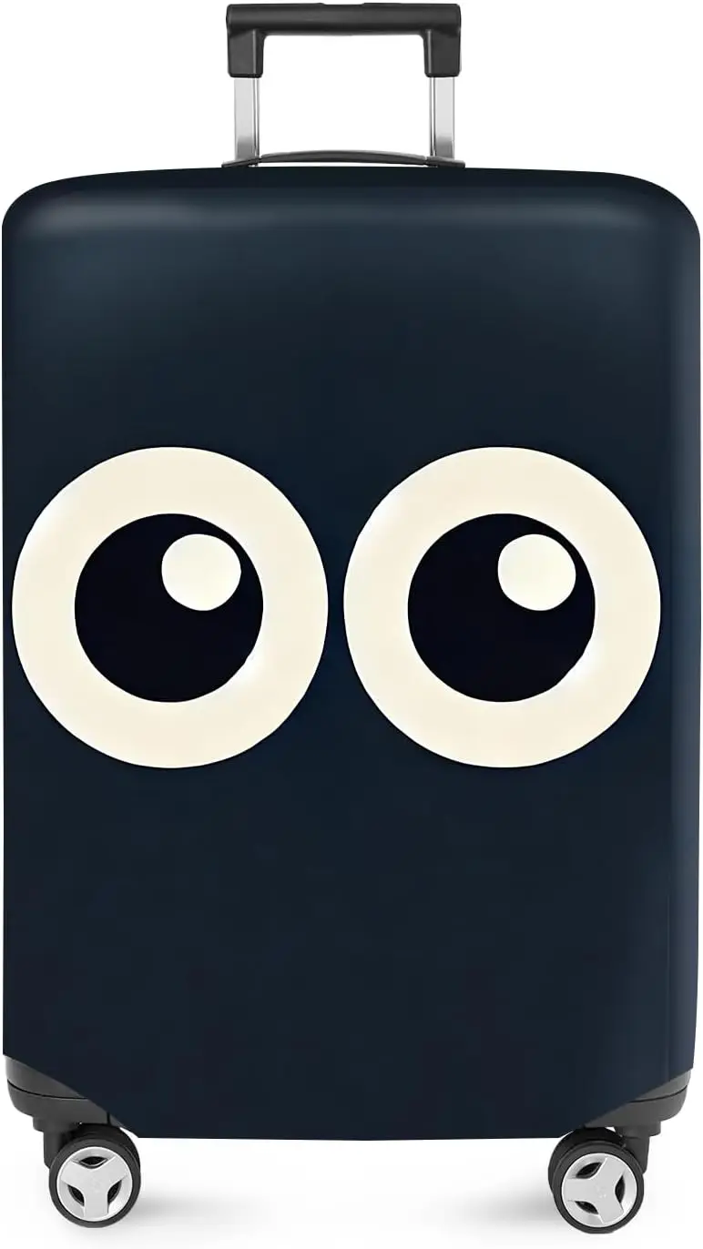

Cartoon Eyes Luggage Cover, Funny Suitcase Protector for 18-32 Inch Luggage, Stretchable Washable Travel Cover