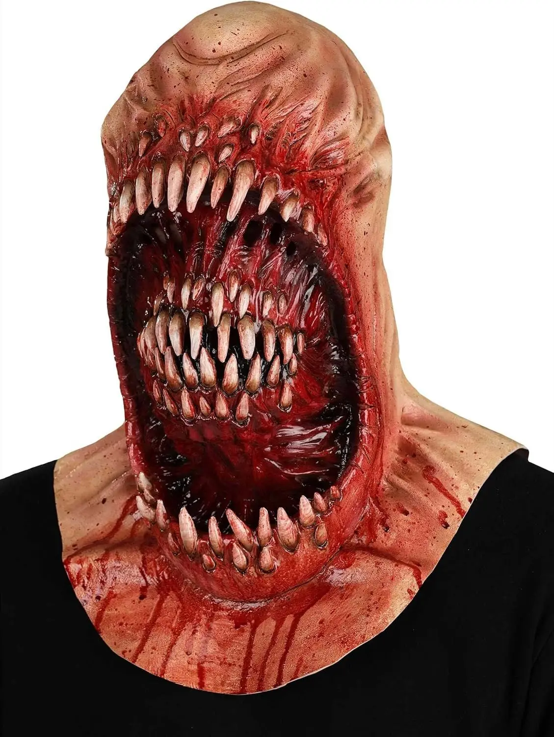 Frenzy Fangs Monster Latex Halloween Mask for Adults, Full Head Realistic Scary Halloween Masks.