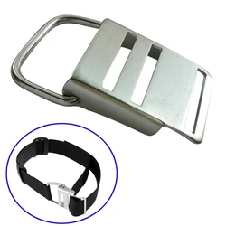 Sostituzione della fibbia di bloccaggio della camma della cinghia del serbatoio del cilindro BCD per immersioni subacquee in acciaio inossidabile 304 adatta alla cintura standard da 5 cm per immersioni