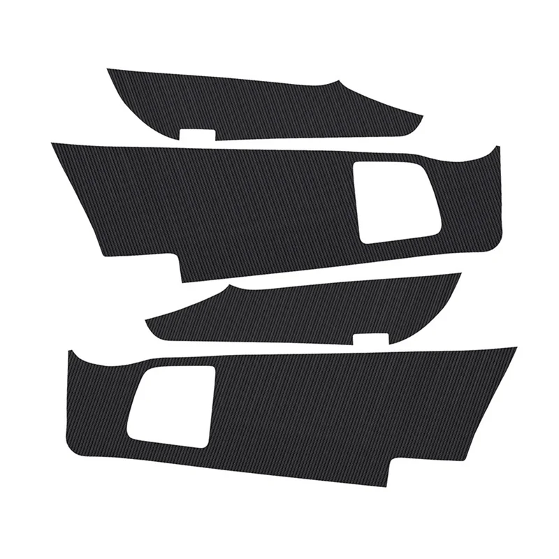 Car Carbon Fiber Leather Door Protector Pad Door Plank Anti-Kick Pad Anti-Dirty Pad Mat Cover for Toyota Alphard 2022+