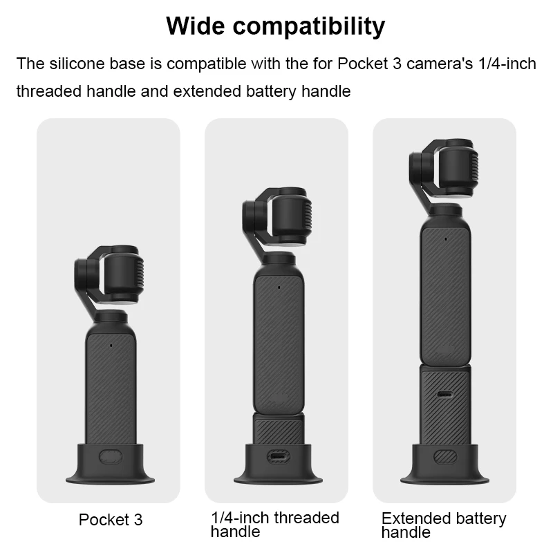 

Non-Slip Desktop Silicone Base for DJI pocket3 Camera Desktop Fixed Base Support Upright Holder for DJI pocket 3 Accessories
