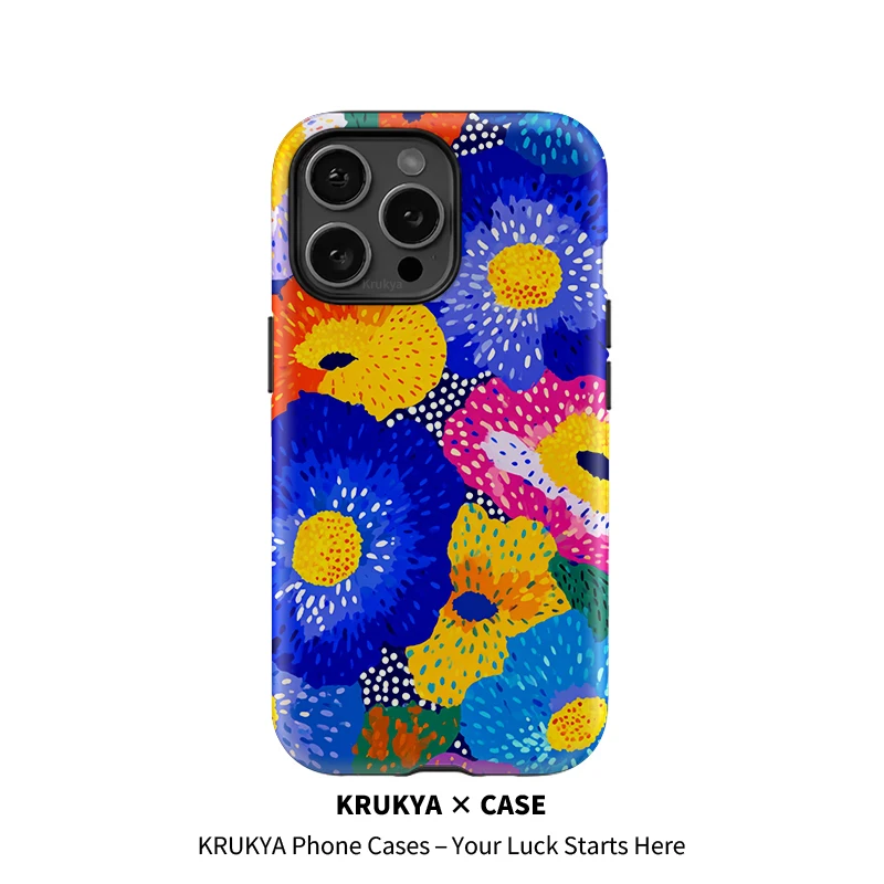 

Матовый мягкий чехол Krukya для iPhone 11 12 Pro 15 14 Plus 17 Air SE 2022 XS Max X XR 13 16 Pro Max с цветочным принтом, силиконовый чехол