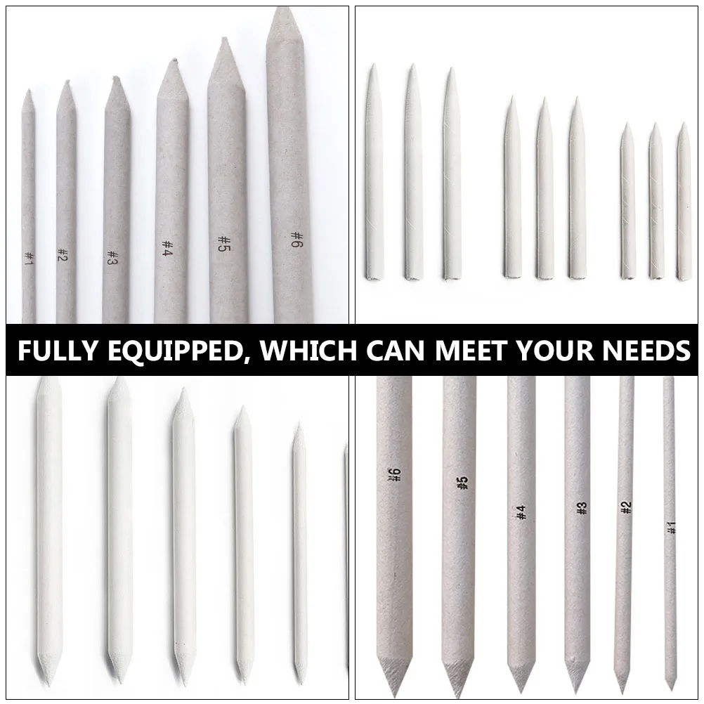 

Rub Pen Sandpaper Board Blender Art Blending Stump Sketching Tool Pencil Drawing Erasers Tools for Artists Stick Kit Deft