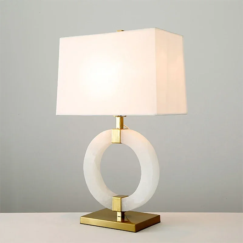 

GISELLE Modern Marble Table Lamp LED Creative Fashion White Simple Desk Light for Decor Home Living Room Bedroom Study