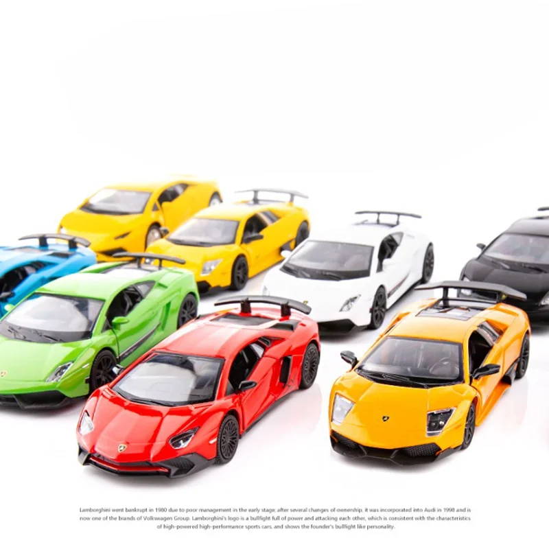 

Lamborghini Metal Toy Cars , 1/36 Diecast Scale Model, Kids Present With Pull Back Function Openable Door