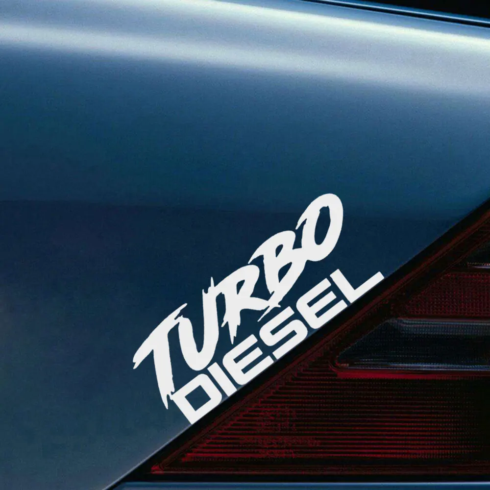 Car Body TURBO DIESEL Styling Sticker Car Window Decorative Decal Car Rearview Mirror Emblem Sticker Auto Exterior Accessories