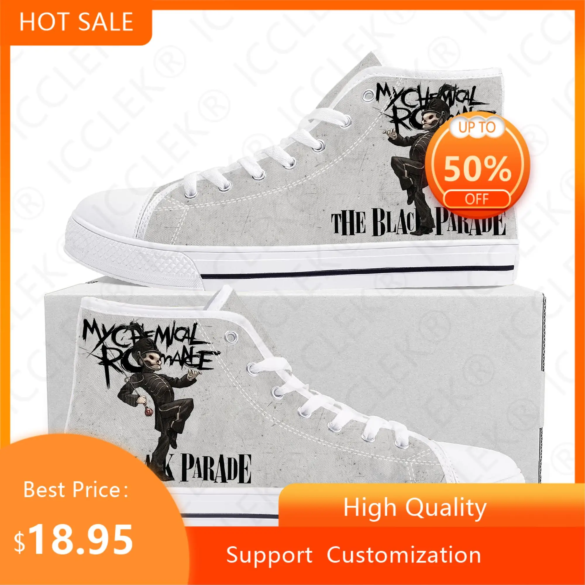 My Chemical-zapatillas de deporte de lona para hombre y mujer, zapatos informales de alta calidad con diseño romántico y Rock Band, calzado personalizado para parejas