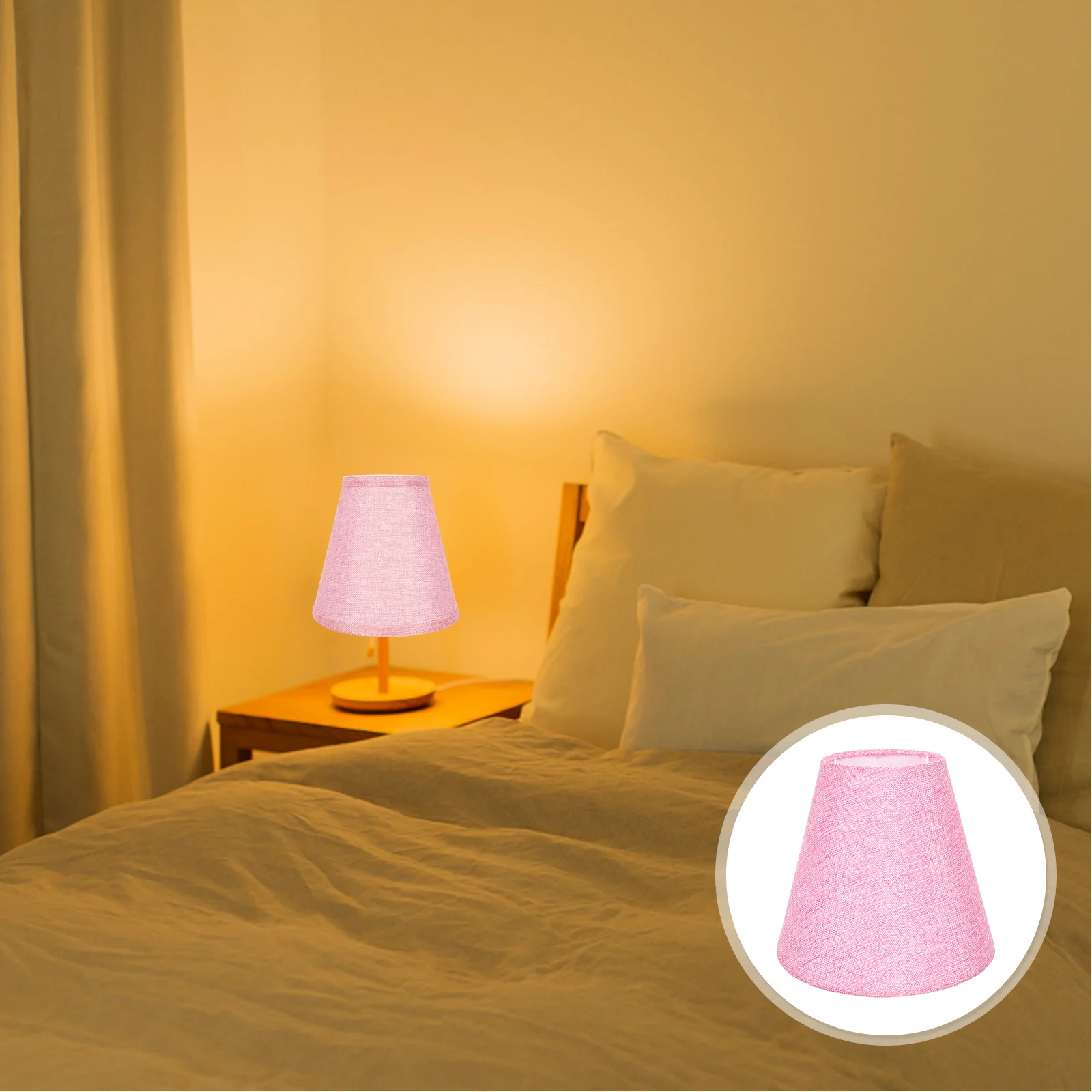 E14 E27 مقبس الإضاءة منضدية غطاء مصباح قماش صغير عاكس الضوء تصميم أنيق للمنزل فندق دراسة ظلال مصابيح صغيرة #3