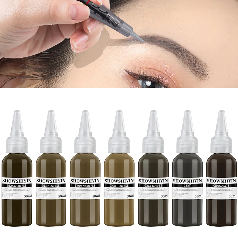 

50ml Microblading Pigments For Micropigmentation Pmu Liquid Tattoo Ink Professional Permanent Make Up Eyebrow Powder Pigments