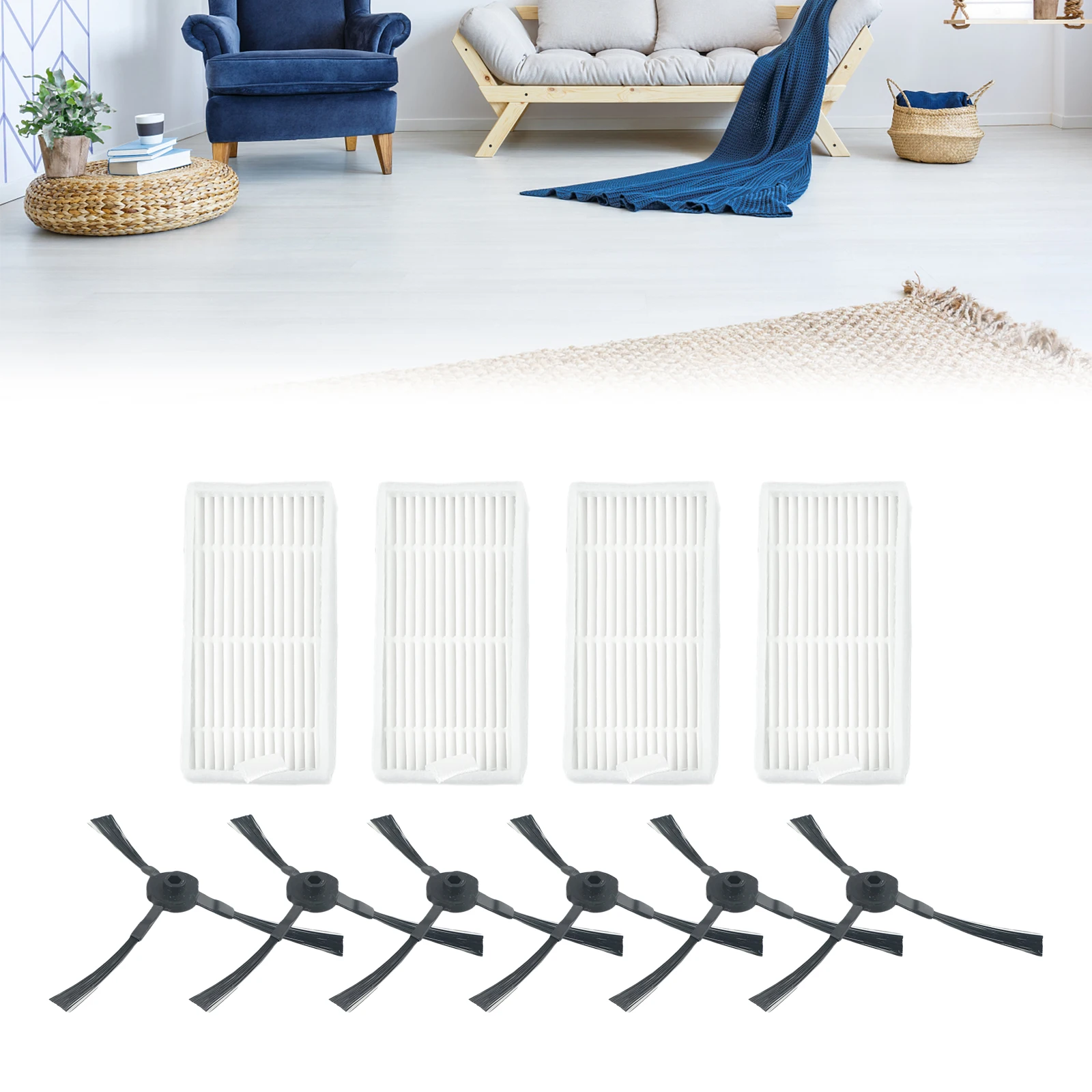 Keep Your Vacuum Cleaner at Peak Performance with Side Brush Filter Set Replacement for Medion MD 19500195101951119900