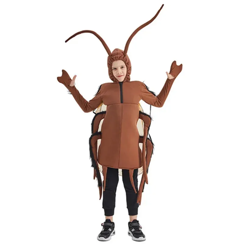 2025 Nuovi Bambini Per Adulti Divertente Scarafaggio Costume di Halloween Per Bambini Insetto Abiti Cosplay Carnevale Pasqua Purim Vestito Operato AA