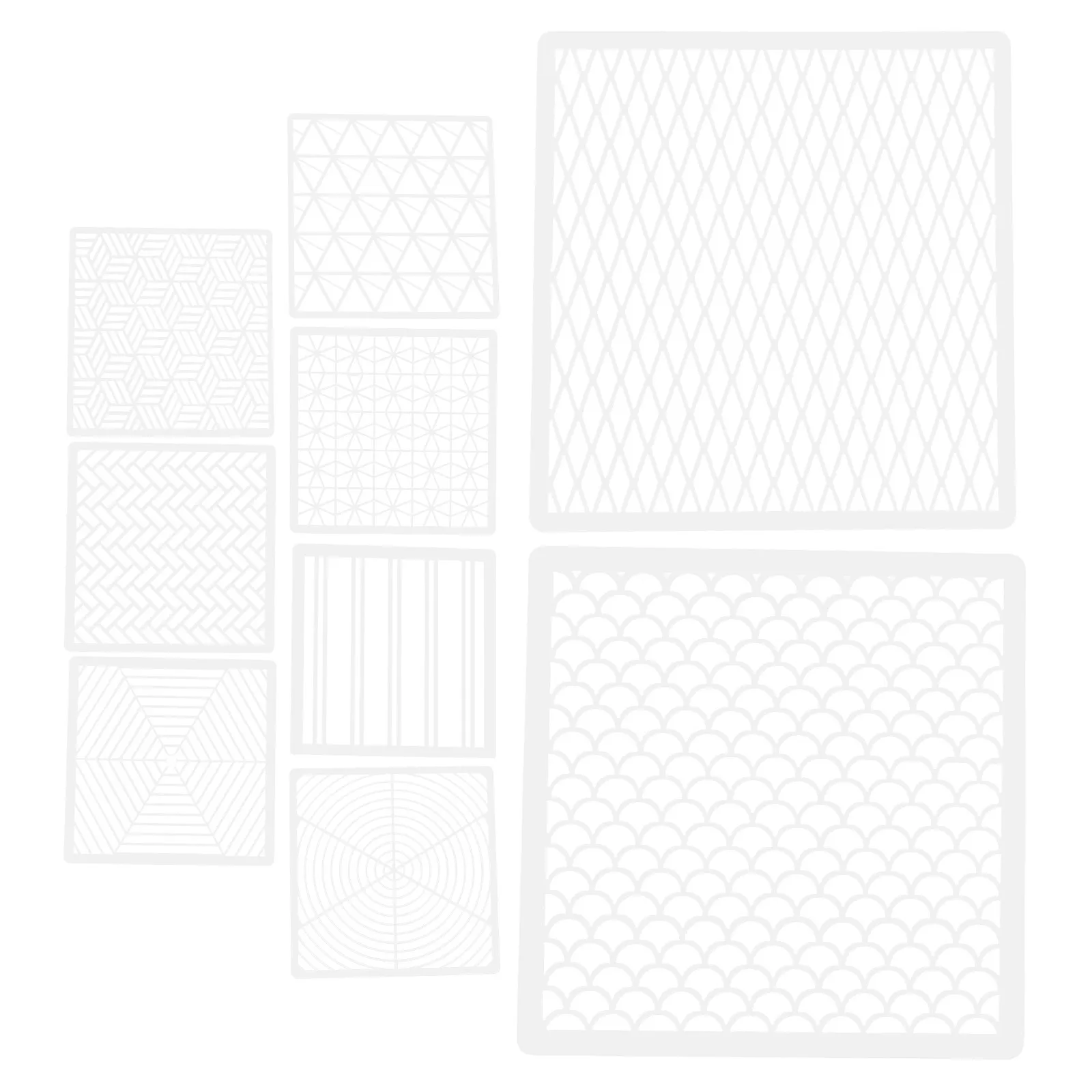 

9Pcs Kids Painting Stencils Hollow Smooth Surface Easy Clean DIY Notebook Craft Tools Drawing Templates Creative Intelligence