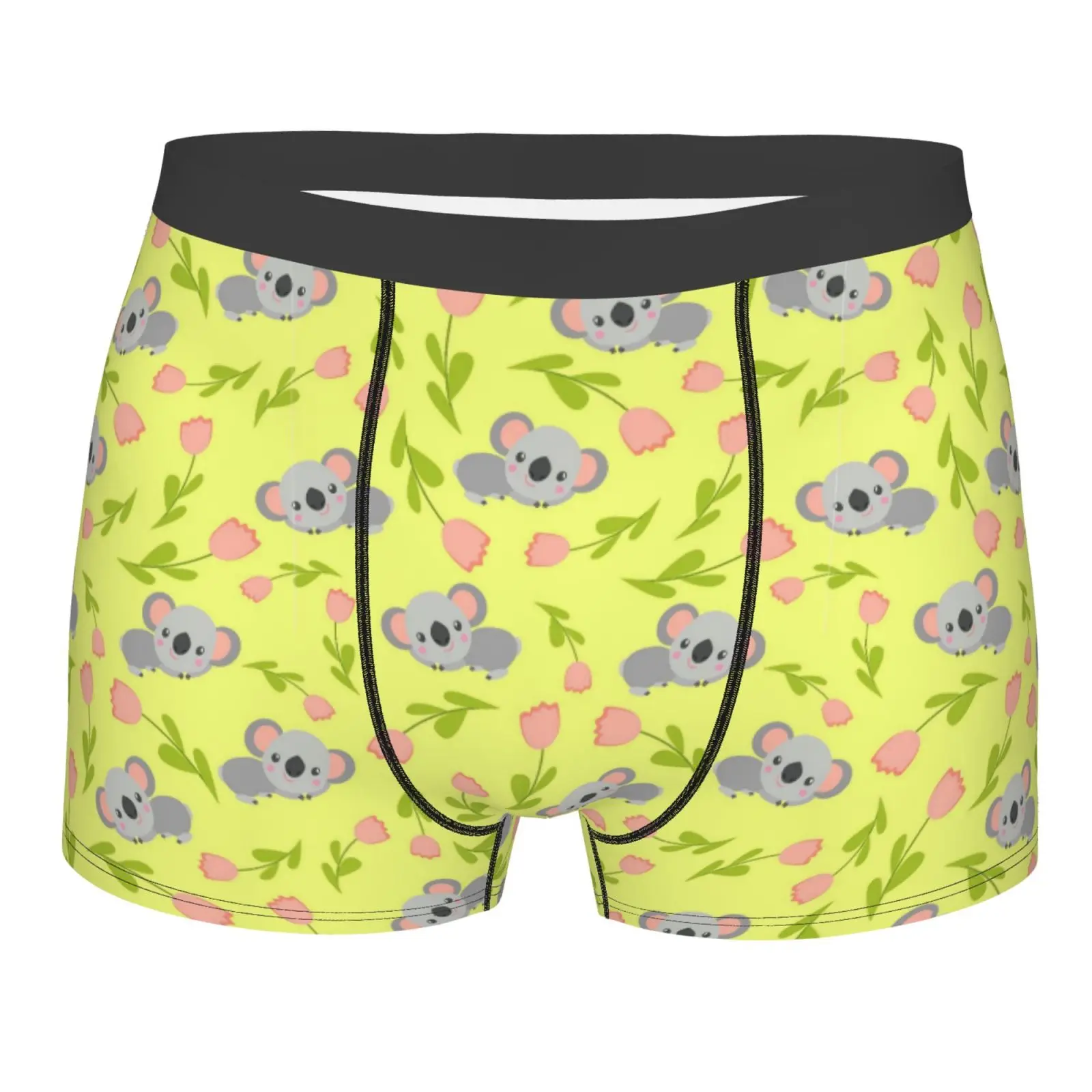 

Мужское нижнее белье с милым рисунком коалы, боксеры, дышащие мужские боксеры, мужские трусы, мужские трусы-боксеры, трусы, плавки