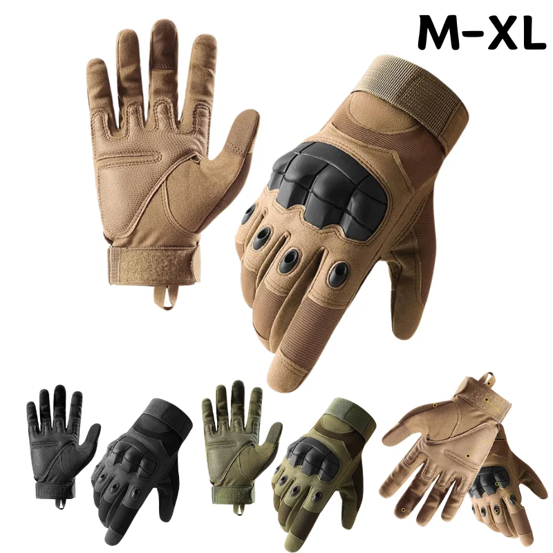 Motorcycle Gloves Men Touch Screen Knuckle Padded Non Slip Outdoor Cycling Shooting Work Gloves Tactical Protective Gloves