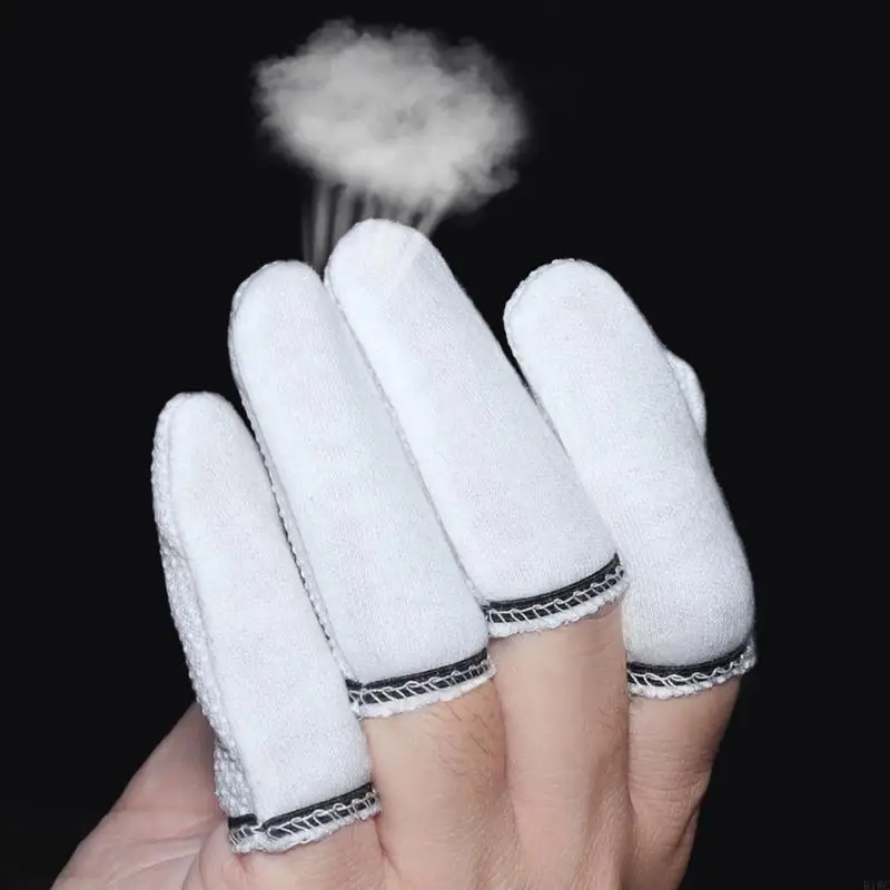 Universal Fit Cotton Protective Sleeves Reinforced PVC Grips Breathable Material for Labor Tasks 