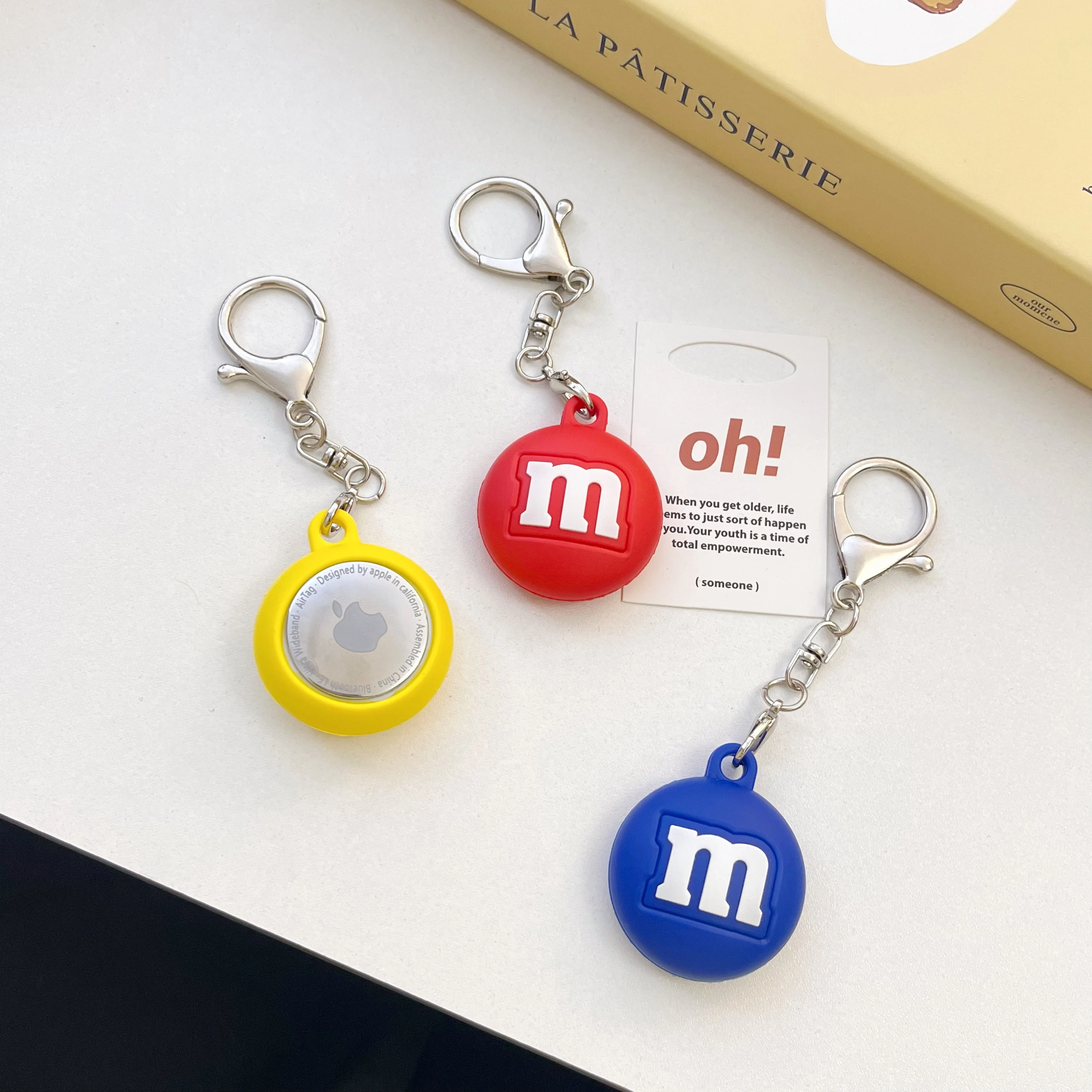 For AirTag Case Cute Cartoon kids Accessorie Silicone Soft Protective Cover For Apple Airtags Anti-scratch Sleeve Keychain Shell