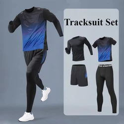 Quick Dry Running Sweatsuit Set Men Designer Sports Suit Compression Gym Fitness Training Exercise Jogging Clothing Tracksuit