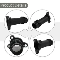 1PCS Auto Thermostat Housing Flange Connector For BMW 1 2 3 Series F20 F21 OEM Number 11118571141 Black Tube Replacement