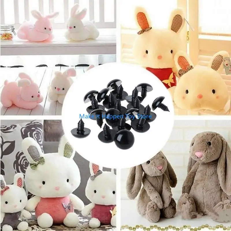 

28EC 20pcs 6-20mm Black Plastic Safety Eyes For Teddy
