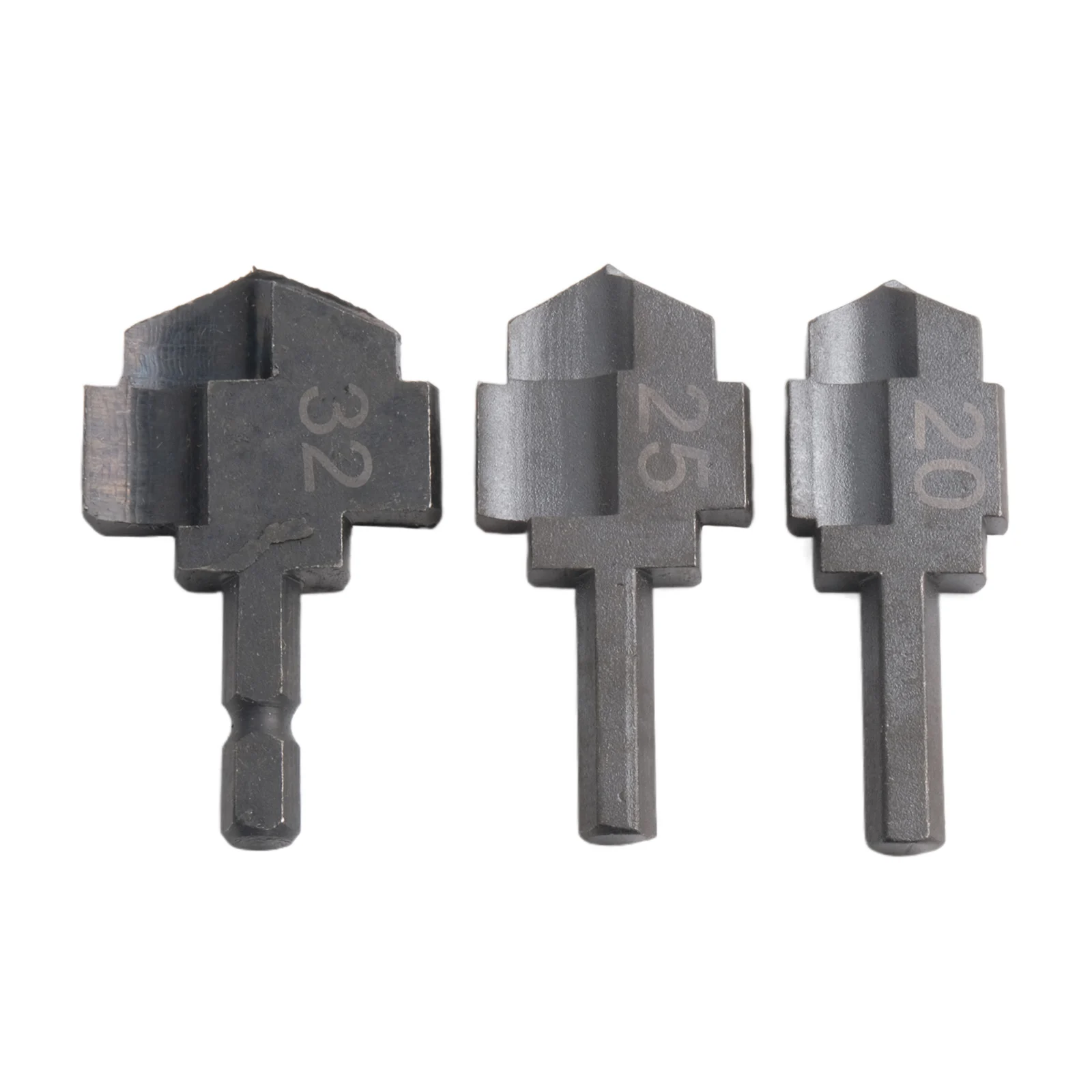 3pcs PPR Lifting Stepped Drill Bit Hexagon Shank Water Pipe Connection Tool 20/25/32 For Plumber Water Pipe Puncher Drill Bit