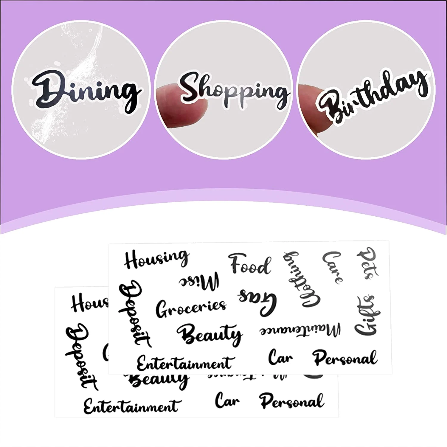 A6 Budgetbinder Met Contante Enveloppen, Geldbesparende Mappen, Cash Budget Enveloppen Systeem Voor Budgettering, Ringband (Paars)