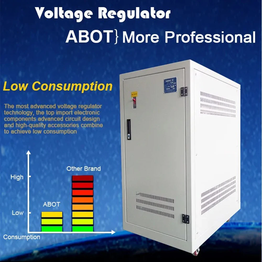 

Servo Type 10kva 20kva 30kva 100kva Svc Servo Motor 3 Three Phase Automatic Voltage Regulators Stabilizers for Home Water Pump