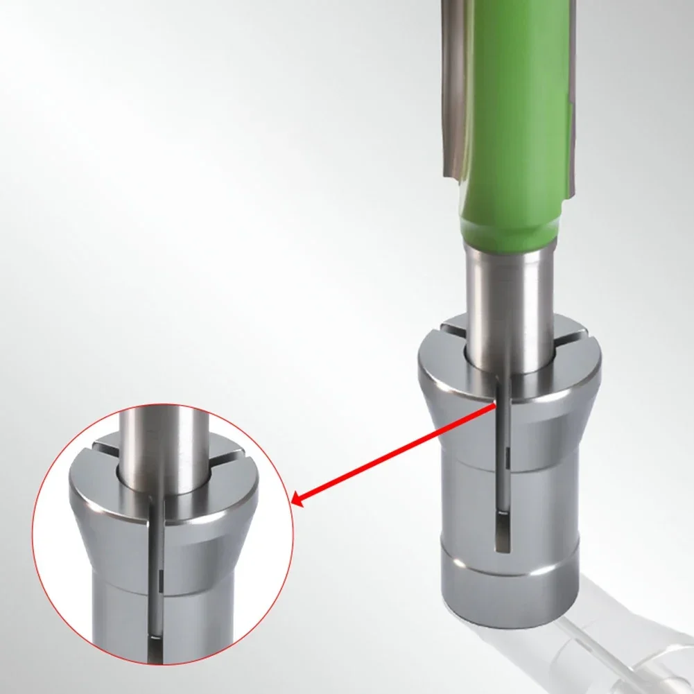 1/3Pcs Trimmer Collet Adapter 6mm Collet Chuck Adapter 1/4 8mm Router Bit Collet Chuck Clamping Adapter Woodworking Tools