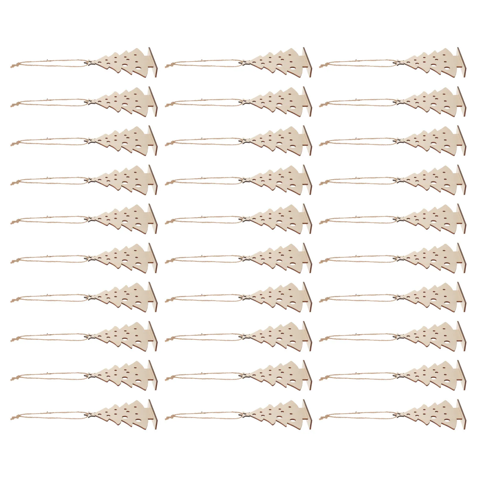

30 Pcs Unfinished Wooden Christmas Tree Cutouts DIY Craft Blank Slices Farmhouse Holiday Decor Hanging Ornaments Tags