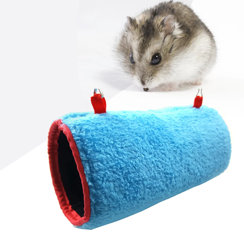 

Pet Hammock Hanging Snuggle Tunnel Warm House For Hamster Squirrel Chinchilla Guinea Pig 8X16Cm Cozy Bed Cage Accessory Random
