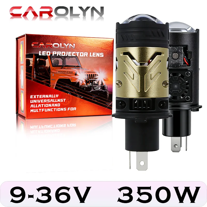 

2PCS H4 LED Headlight Bulb Projector Lens CANBUS 350W Super Bright Auto Hi/Lo Beam Turbo Fan Car Motorcycle Headlamp