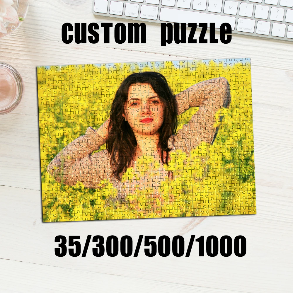 35/300/500/1000 Stück personalisiertes, individuelles Foto-Selfie-Puzzle, individuelles Puzzle, Geschenke für Zuhause, Hochzeiten, Abschlussfeiern, Haustierfoto