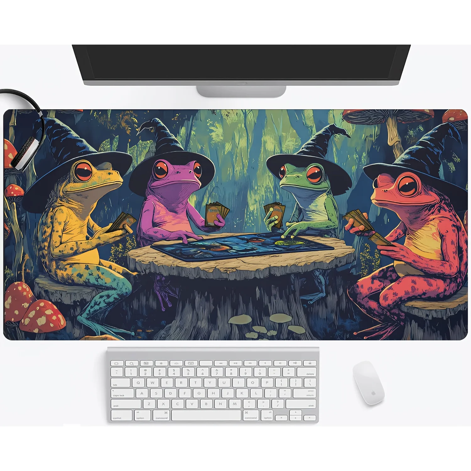 ماجيك Playmat جمع الألعاب الحصير الضفدع معالج موضوع أنيمي مكتب حصيرة مكتب الملحقات 35X60cm ماوس حصيرة الراكون tapete ماجيك mtg