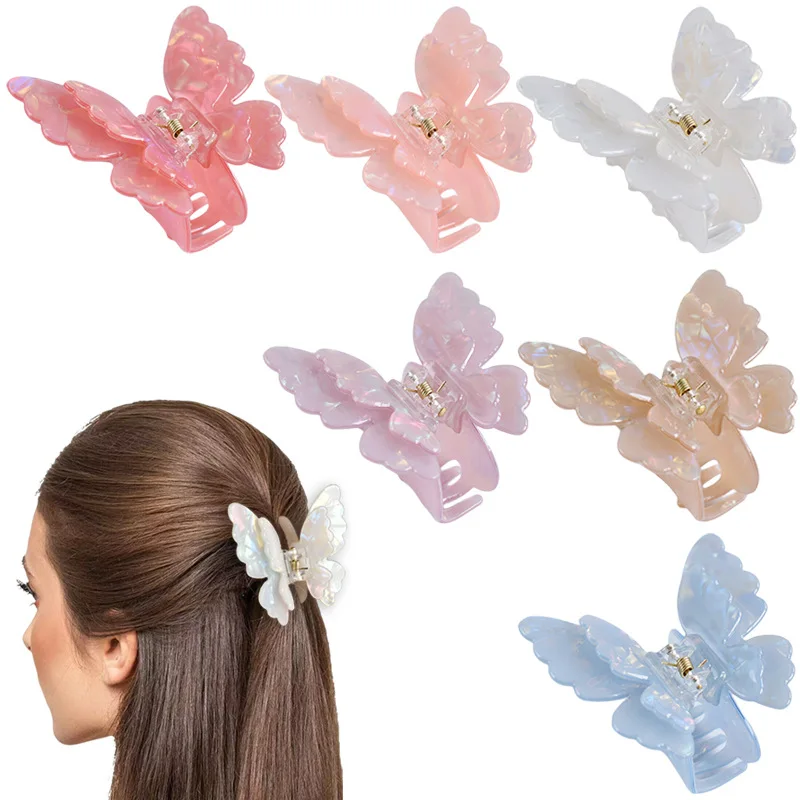 

Women's accessories Symphony three-dimensional butterfly grab clip tie hair Sweet acetic acid hairpin Korean hair grab