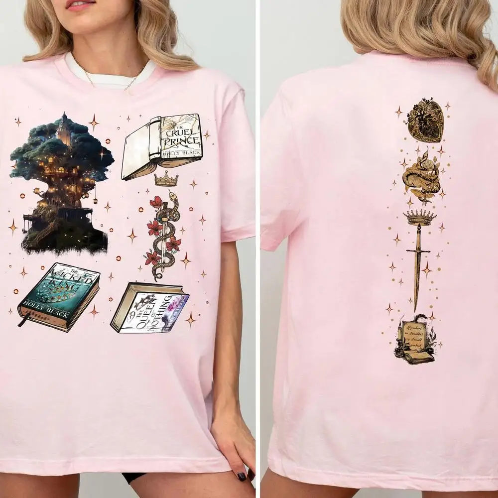 تي شيرت The Cruel Prince، The Folk of the Air، تي شيرت قطني، هدية كتابية، Dragon Rider، تي شيرت Bookish لمحبي الكتب