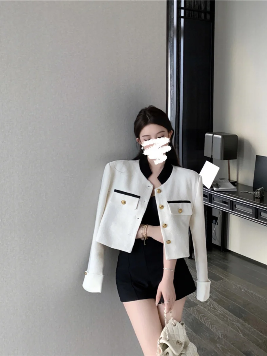 

Твидовый жакет с декоративными пуговицами, женский, осенний, замшевый, с лентой и бантом, для свадьбы, выпускного, гламурный, в богемном стиле, с манжетами, для танцев