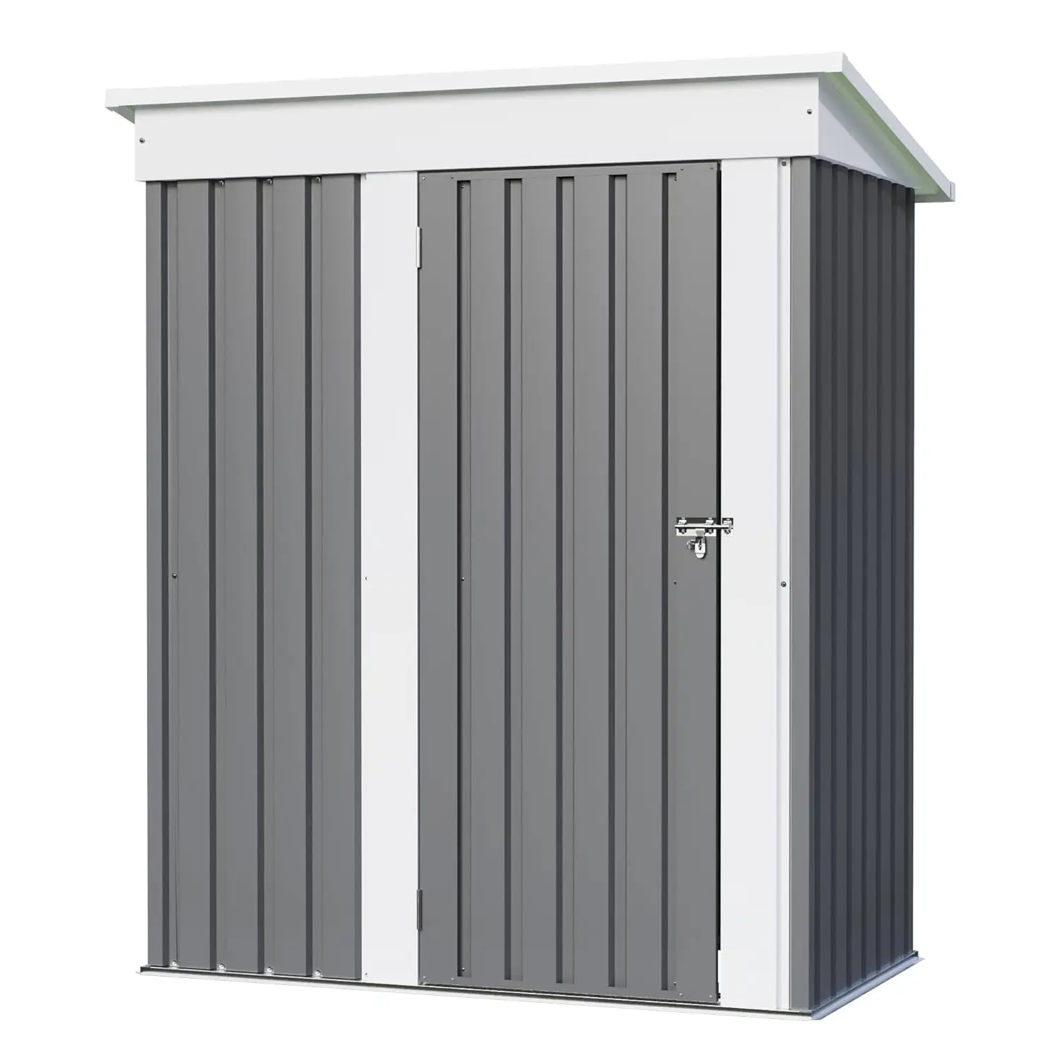 

Металлический уличный сарай для хранения 5x3 фута, запираемый, водонепроницаемый, для инструментов, для двора, патио, газона, на заказ