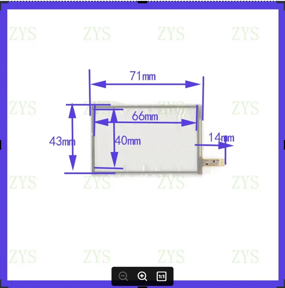 

wholesale A2530A VX310 A3029-G this is compatible 71*43mm resistance screen for GPS CAR this is compatible for Car Rideo