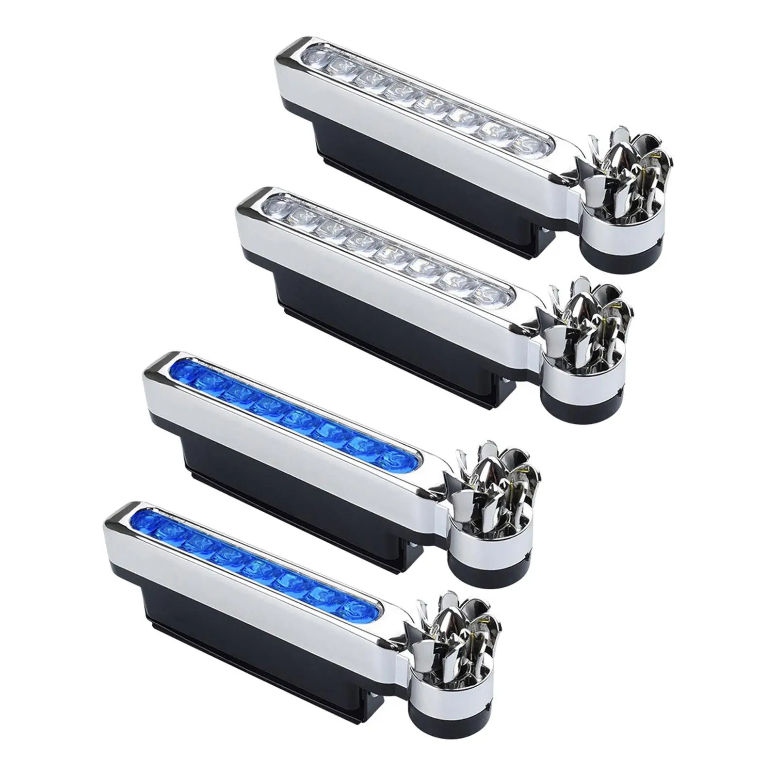 2 Pieces Car LED Wind Powered Vehicle Lights Auxiliary Exterior Lamp Daytime Light for Electric Vehicle Bike Trucks Vehicle